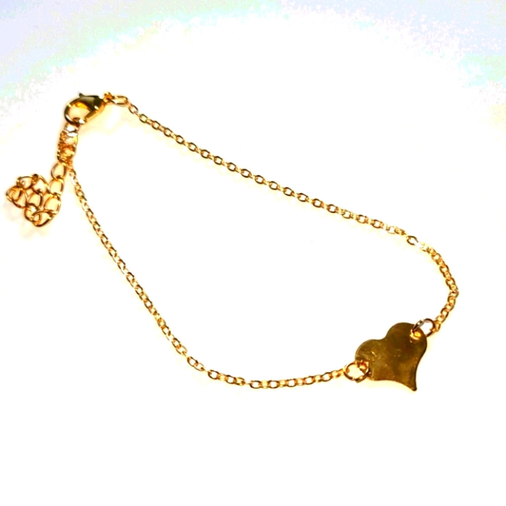 Vintage Gold Heart Anklet/Bracelet